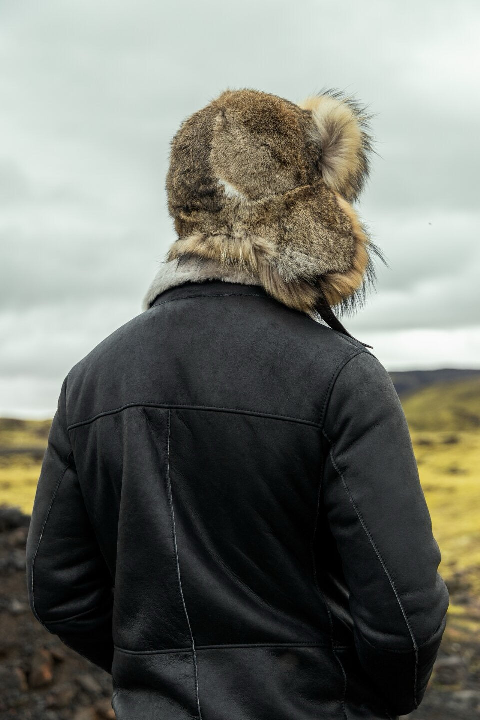 Skafi frá Feldi  Kanínu- og smáúlfskinns húfa