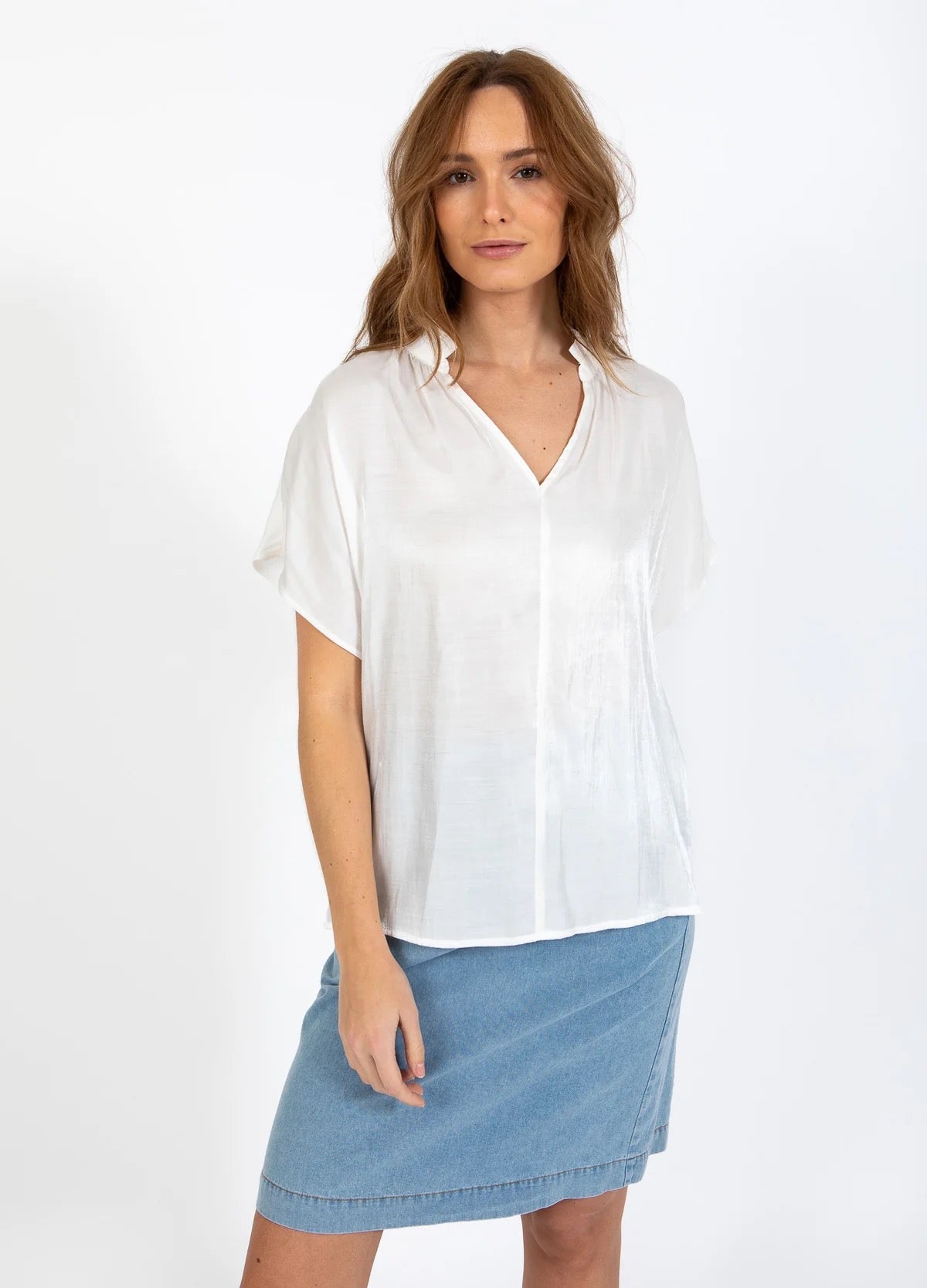 Jolie metallic toppur frá CC heart -Hvítur