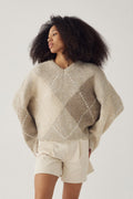 Lai knit peysa frá Noella - Beige mix