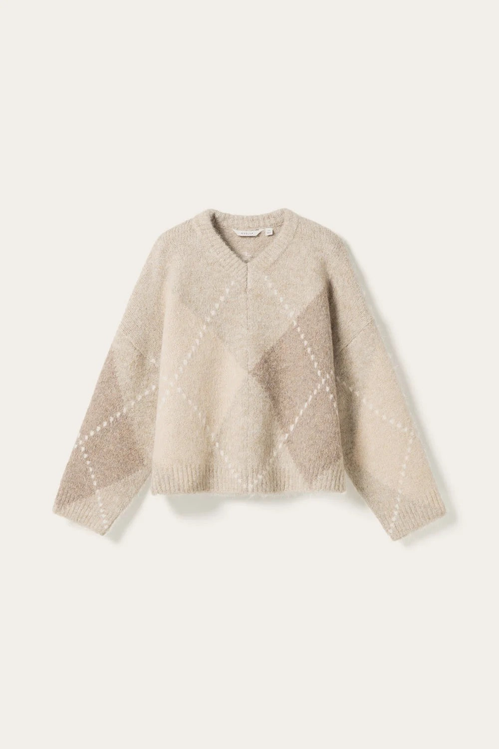 Lai knit peysa frá Noella - Beige mix
