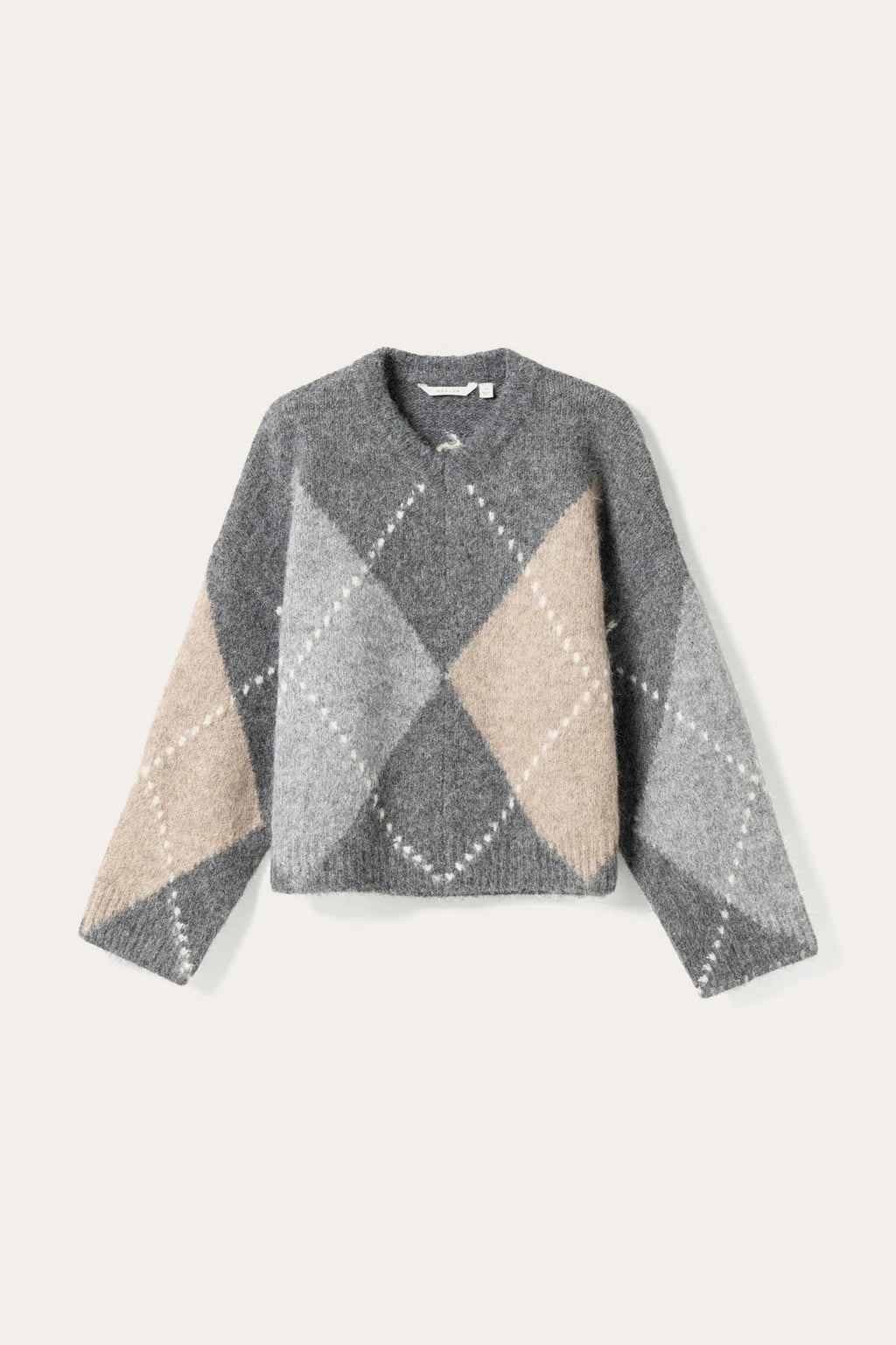 Lai knit peysa frá Noella - Grey mix