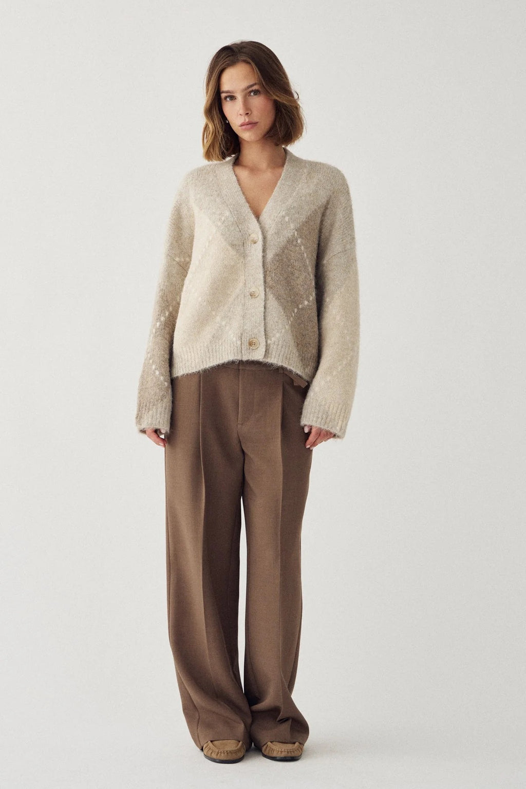 Laiana knit golla frá Noella - Beige mix