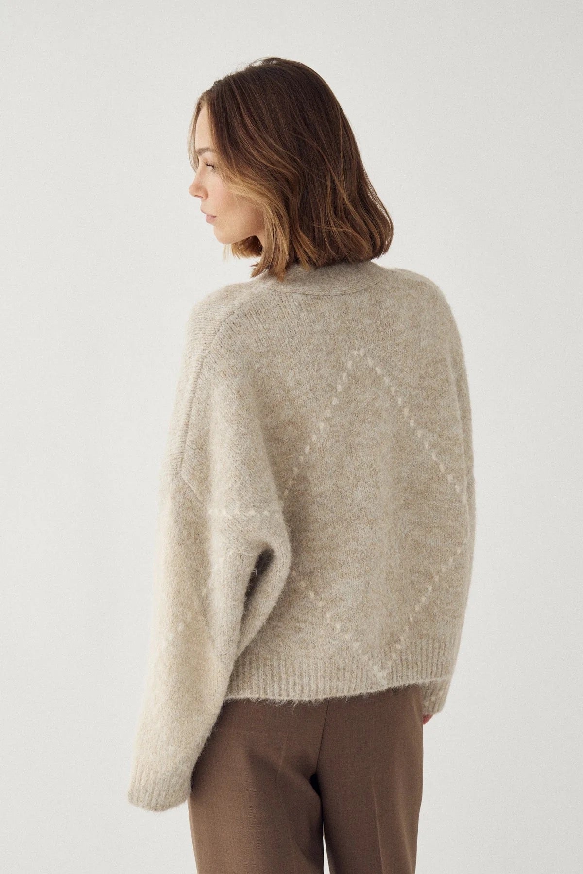 Laiana knit golla frá Noella - Beige mix