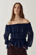 Margerie blússa frá Noella - Navy