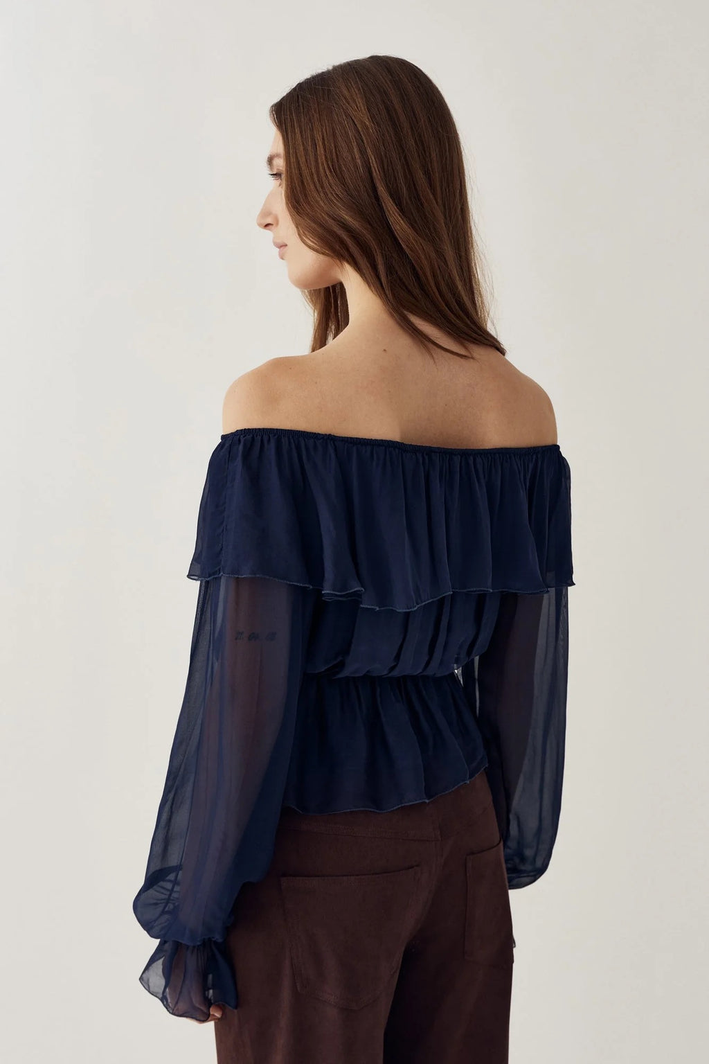 Margerie blússa frá Noella - Navy