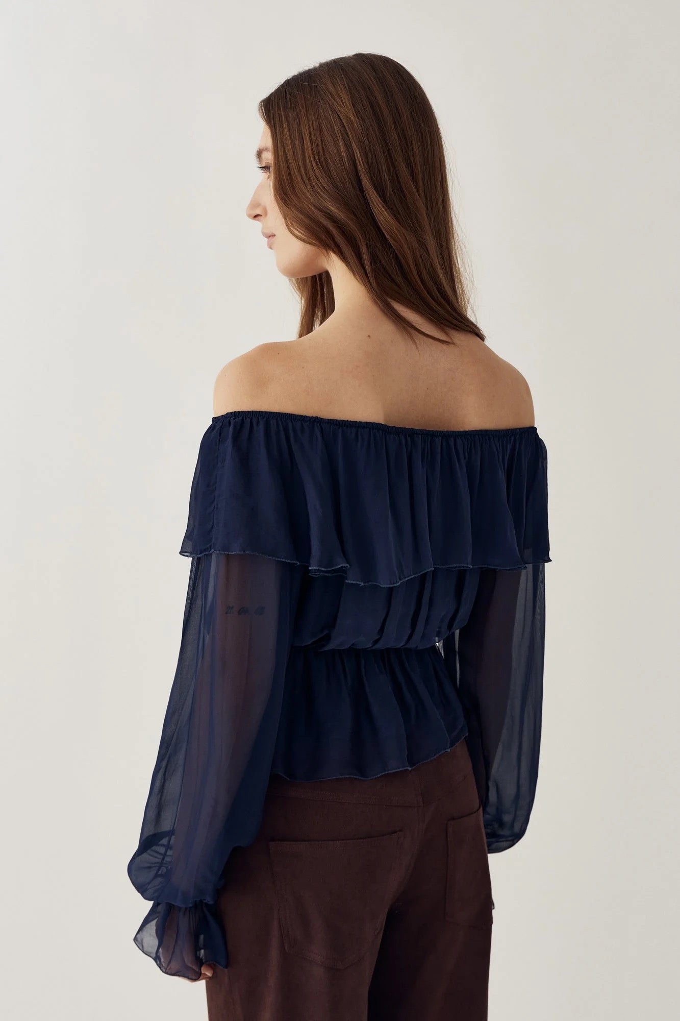 Margerie blússa frá Noella - Navy