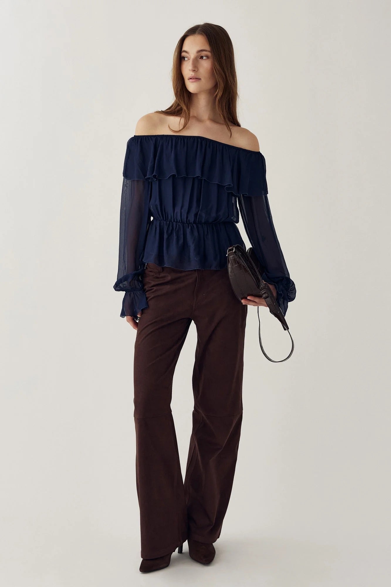 Margerie blússa frá Noella - Navy