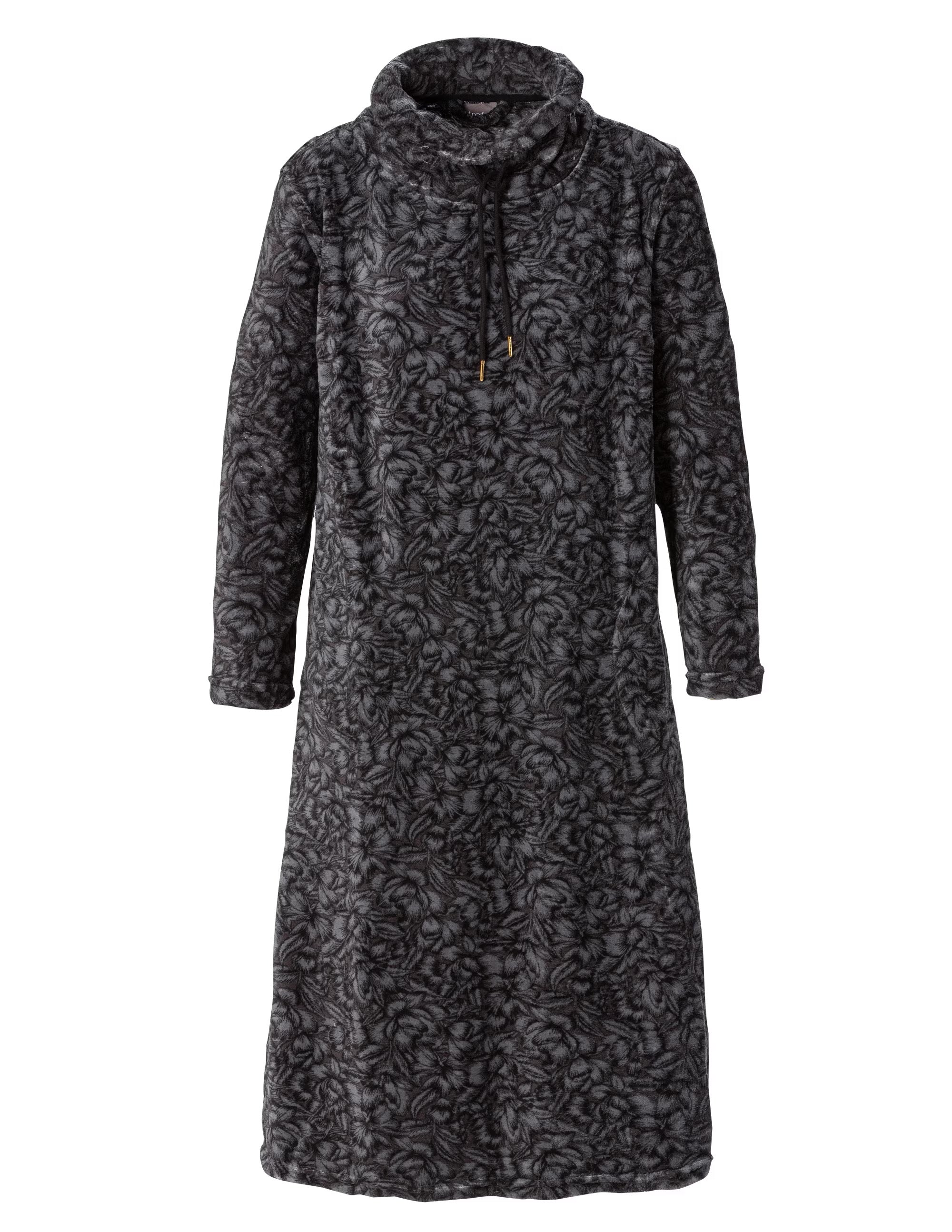 Flískjóll frá Trofé  - Grár og svartur