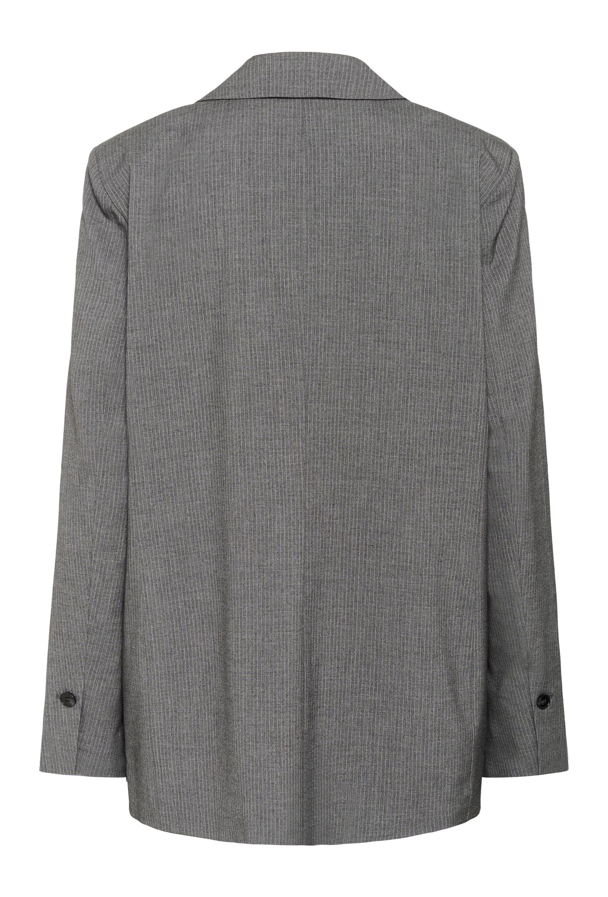 Ellie jakki frá Kaffe -Grey melange/chalt stripe