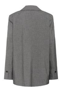 Ellie jakki frá Kaffe -Grey melange/chalt stripe