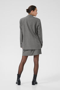 Ellie jakki frá Kaffe -Grey melange/chalt stripe