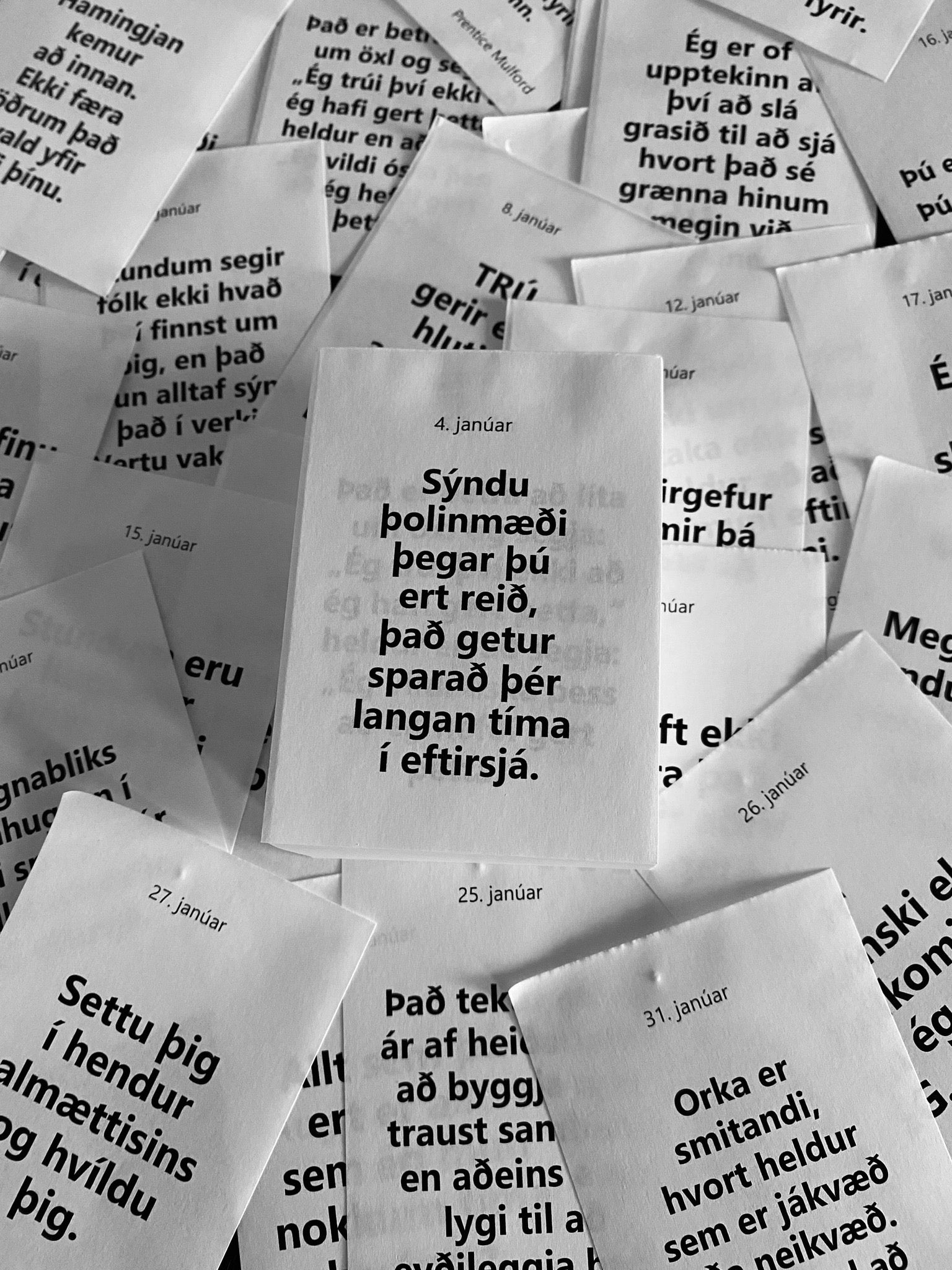 SANÖ kubbadagatalið inniheldur 365 falleg heilræði