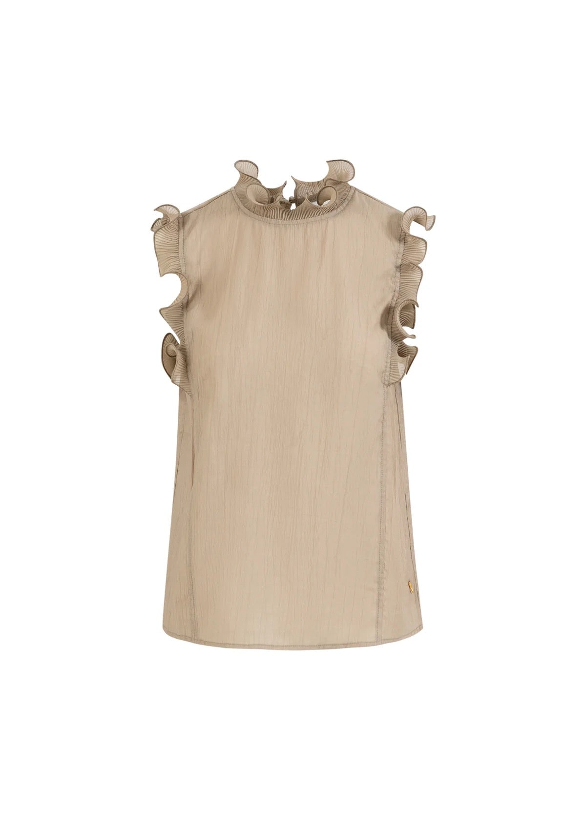 Ruffles toppur frá CC heart - Grey sand