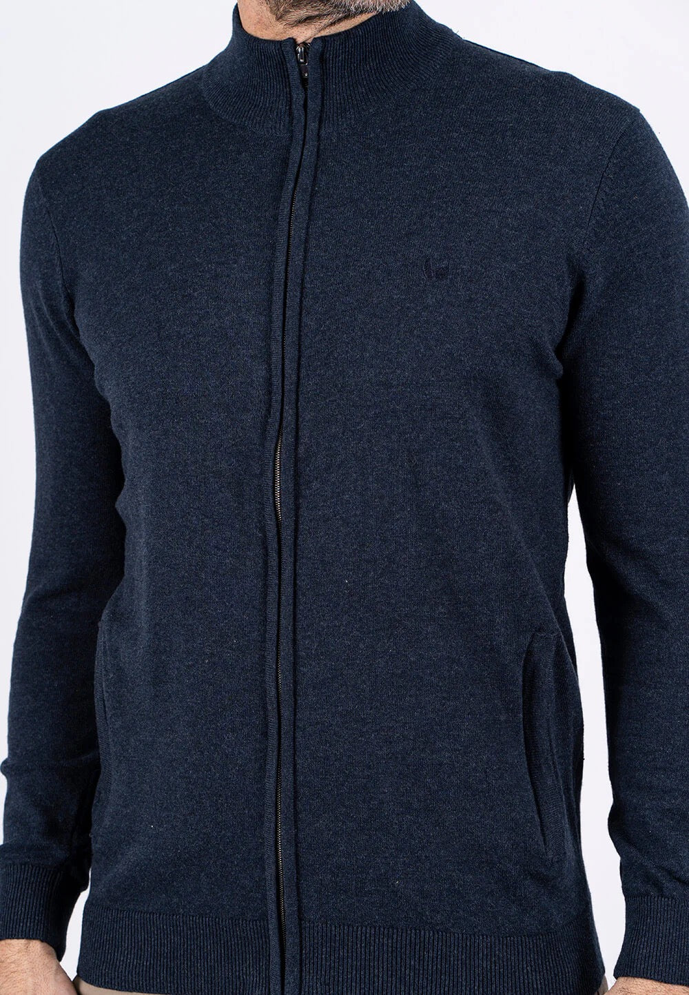 Malcom rennd peysa frá PRE END - Navy
