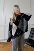 Lai knit peysa frá Noella - Navy mix