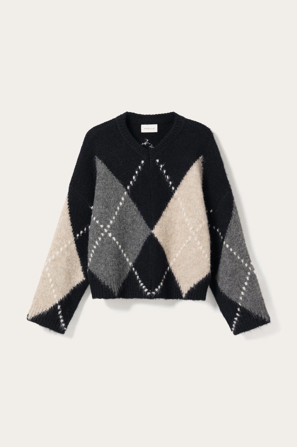 Lai knit peysa frá Noella - Navy mix