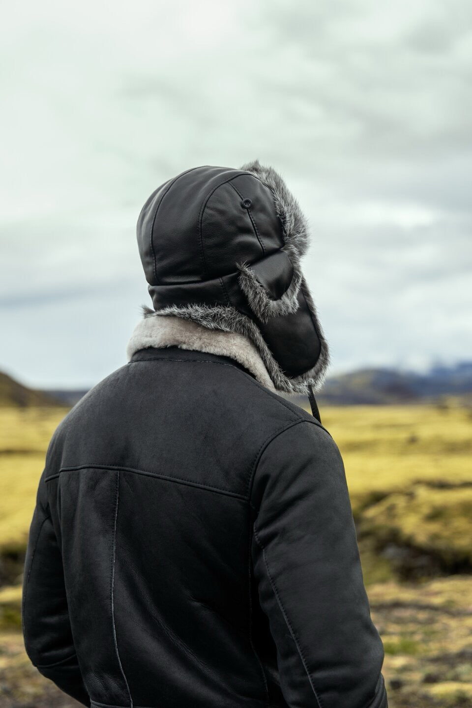 Kári frá Feldi  Kanínuskinns húfa -  Grá
