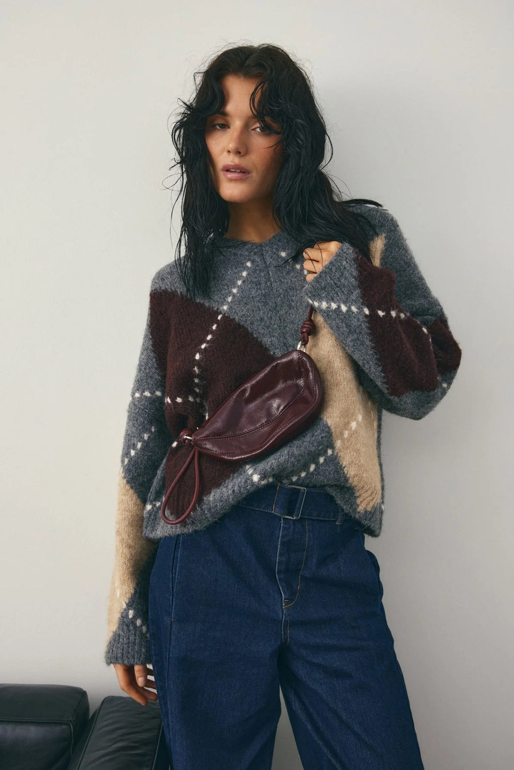 Lai knit peysa frá Noella - Grey mel