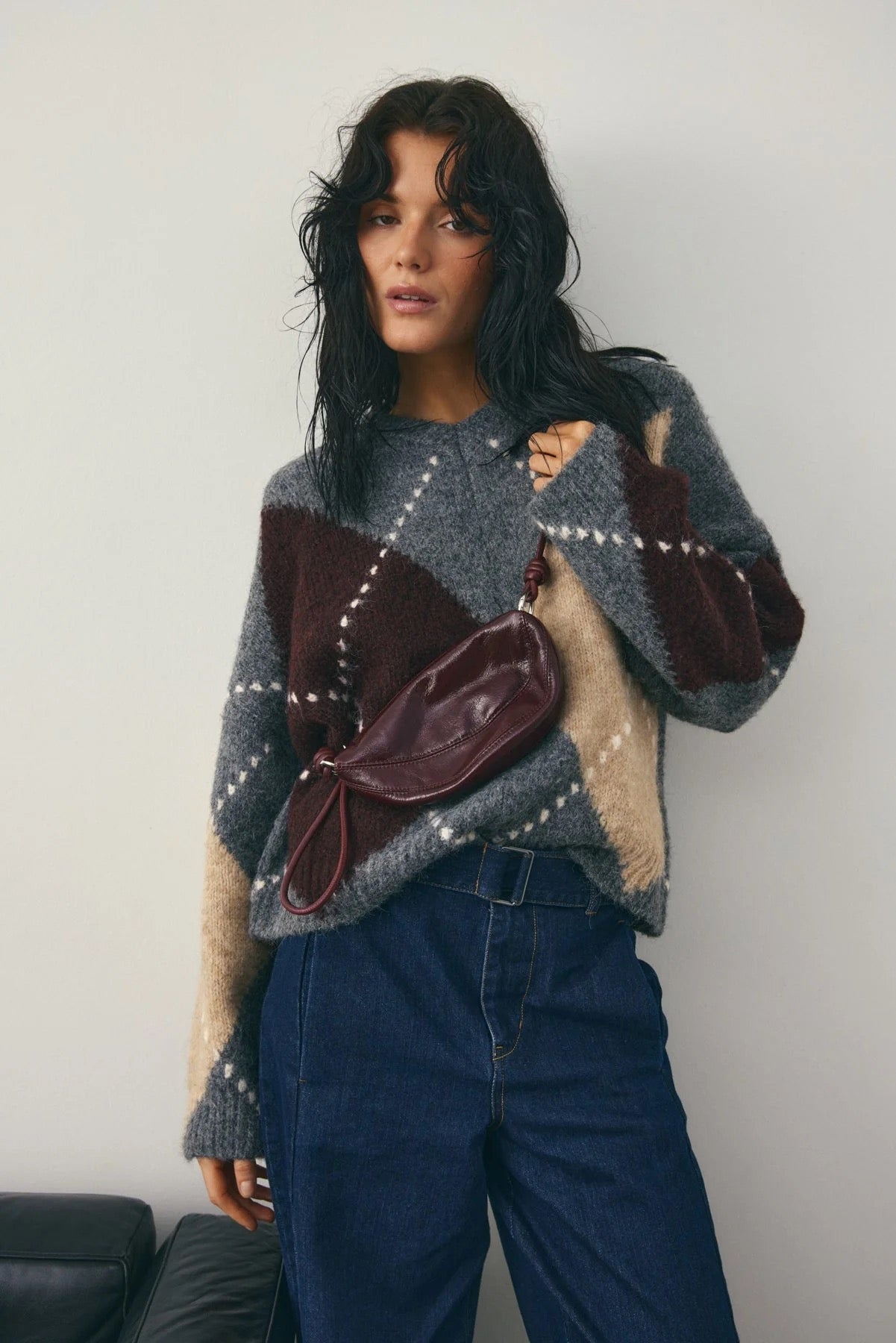 Lai knit peysa frá Noella - Grey mel