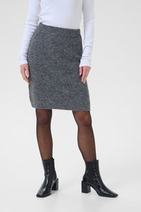Trudy knitted pils frá Kaffe -Dark grey melange