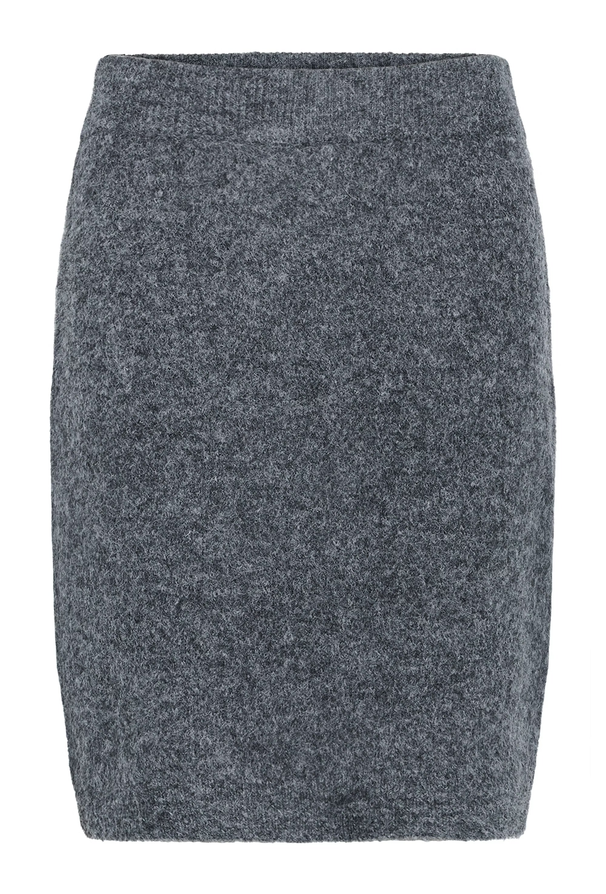 Trudy knitted pils frá Kaffe -Dark grey melange