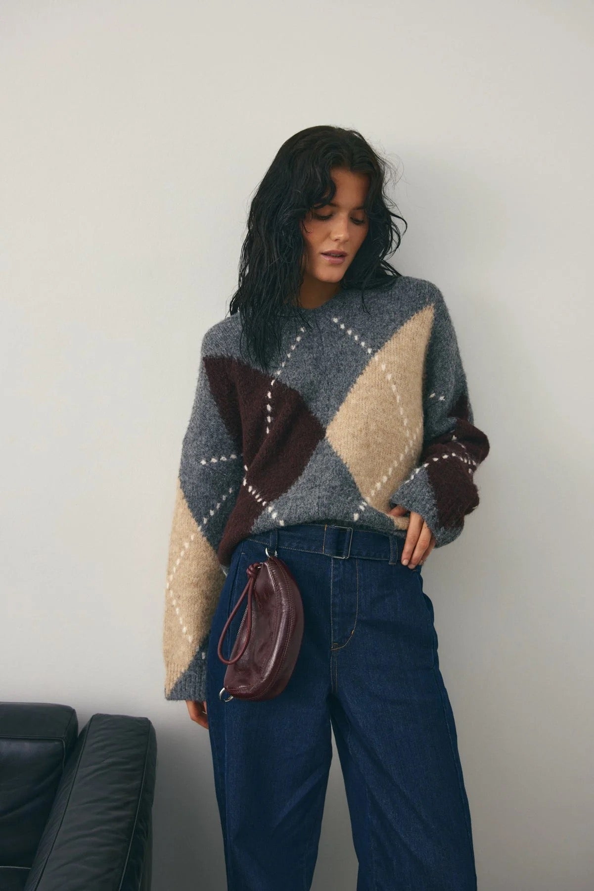 Lai knit peysa frá Noella - Grey mel