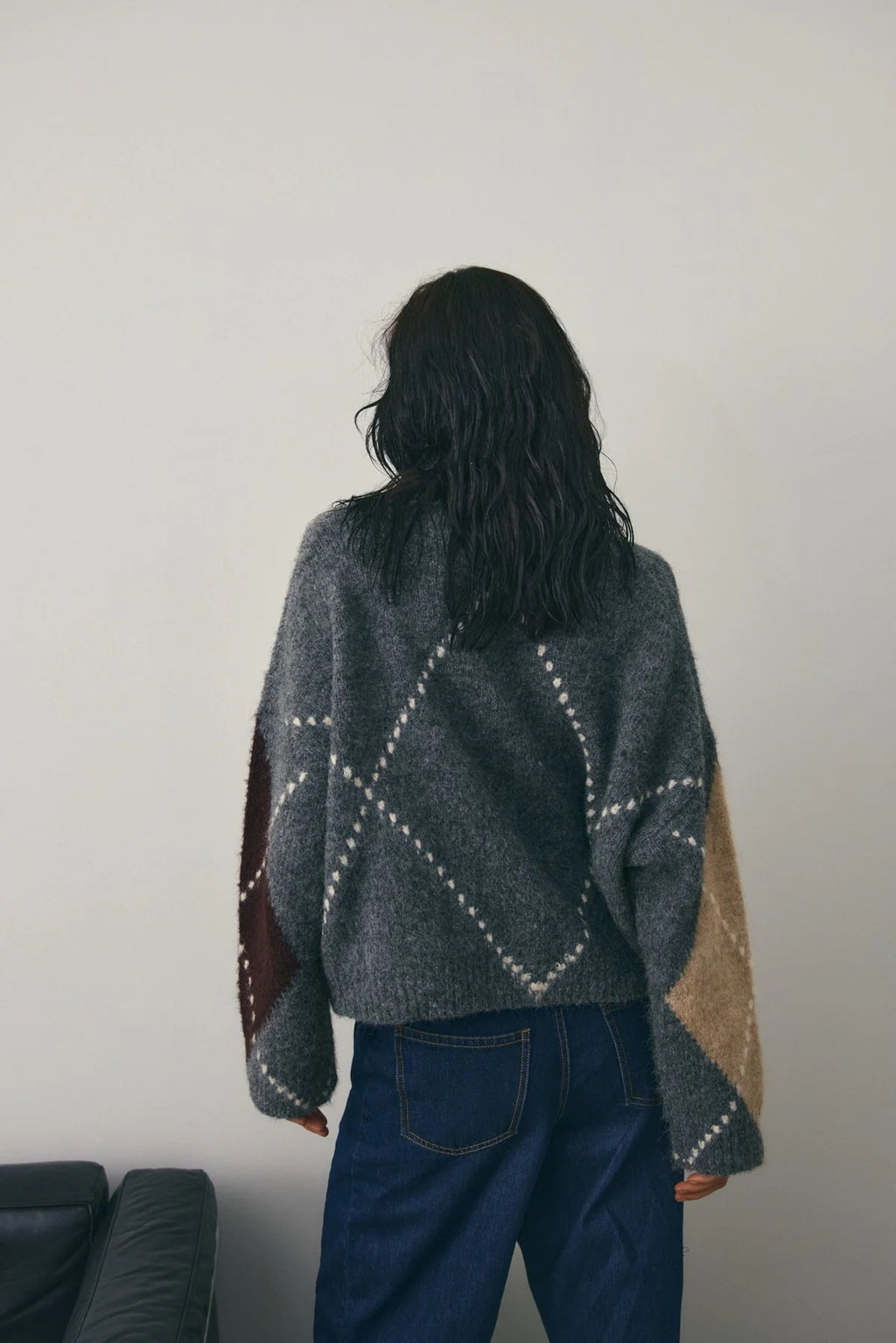 Lai knit peysa frá Noella - Grey mel