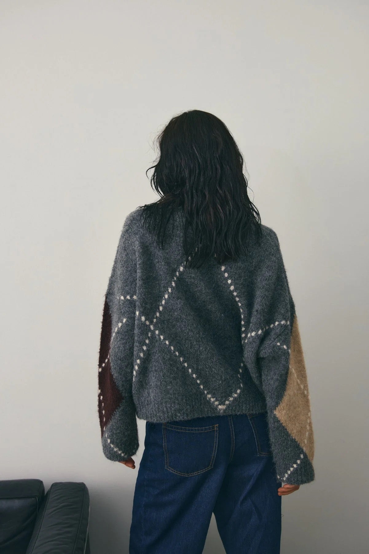 Lai knit peysa frá Noella - Grey mel