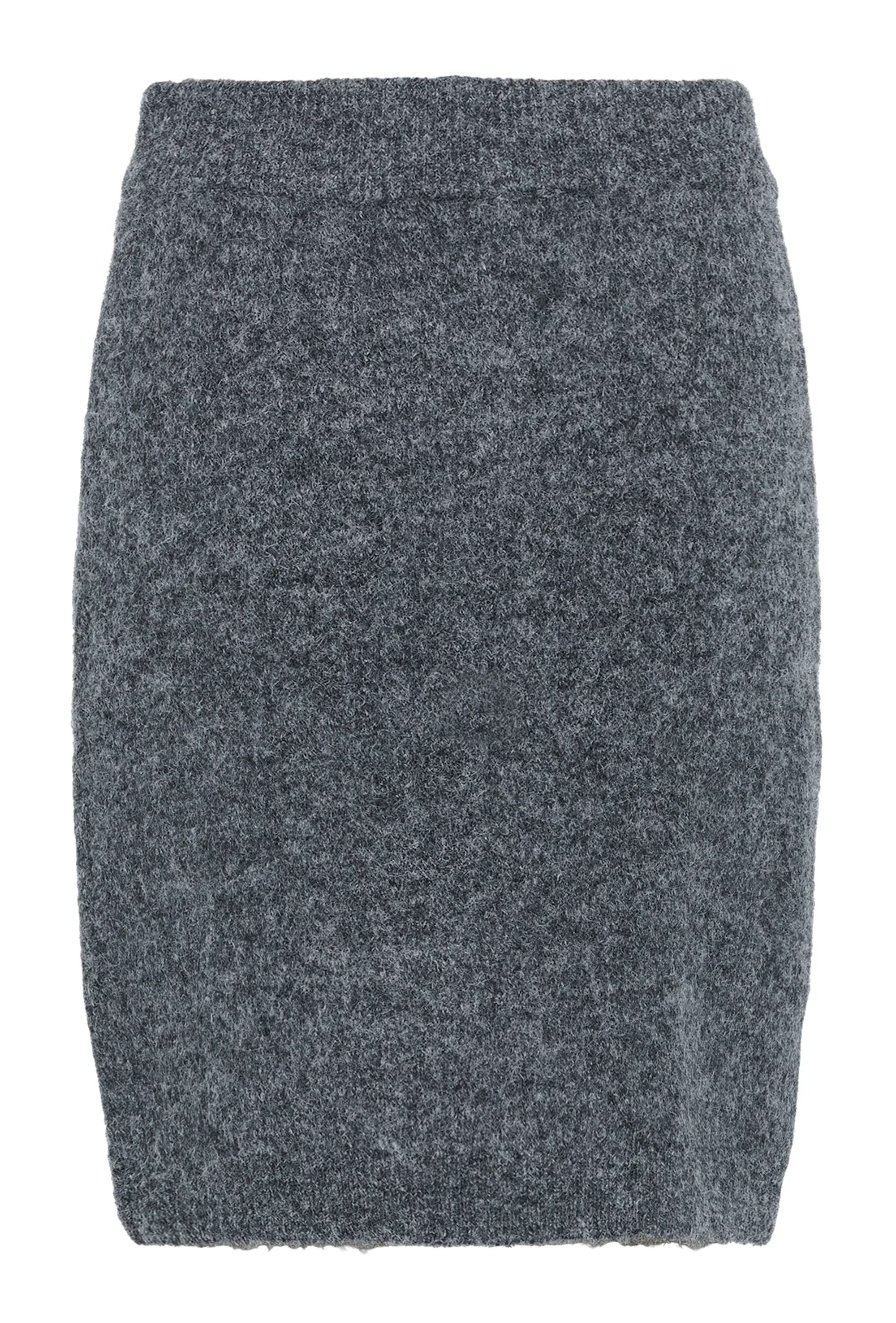 Trudy knitted pils frá Kaffe -Dark grey melange