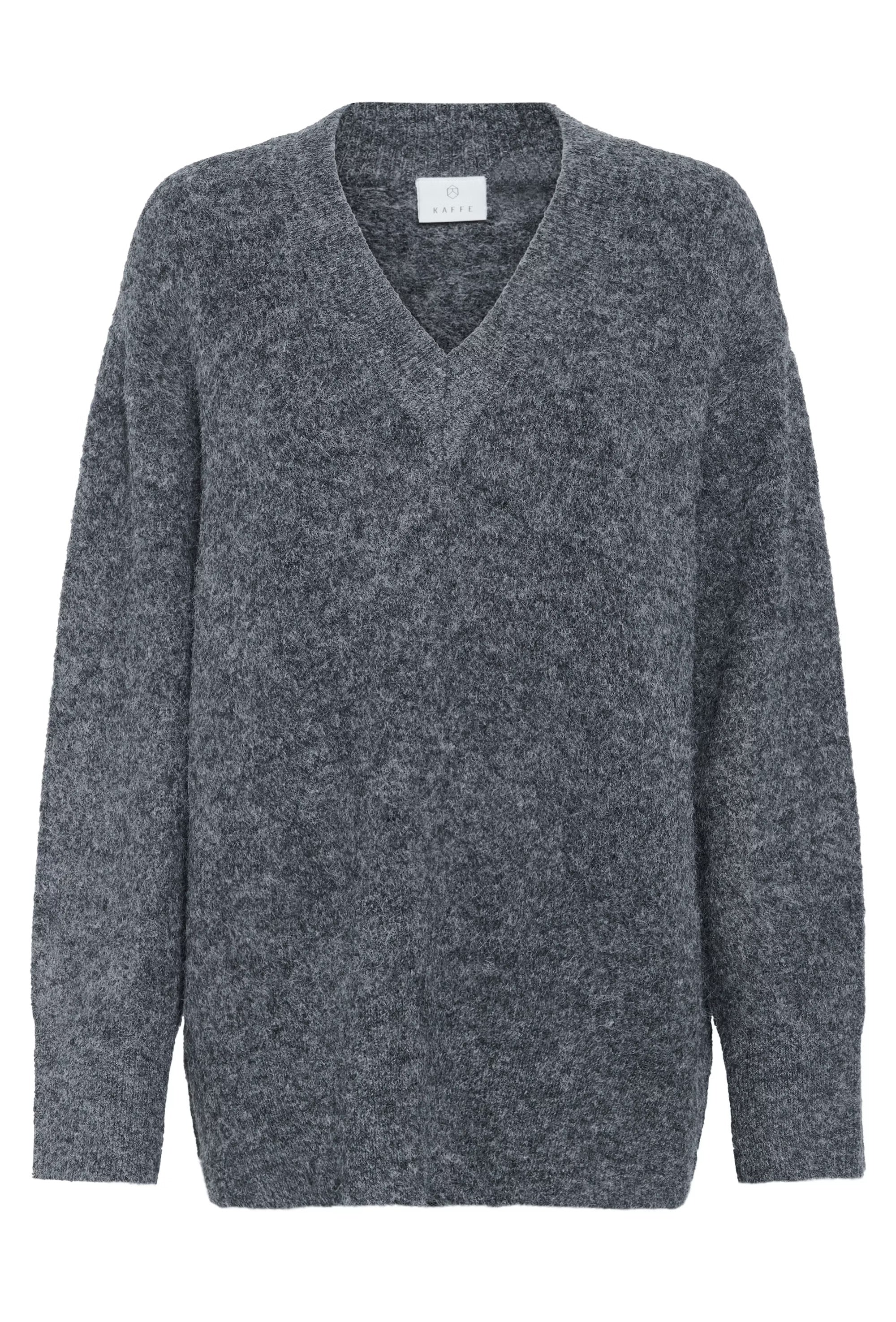 Trudy peysa frá Kaffe -Dark grey melange