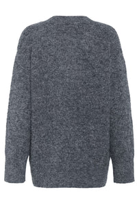 Trudy peysa frá Kaffe -Dark grey melange
