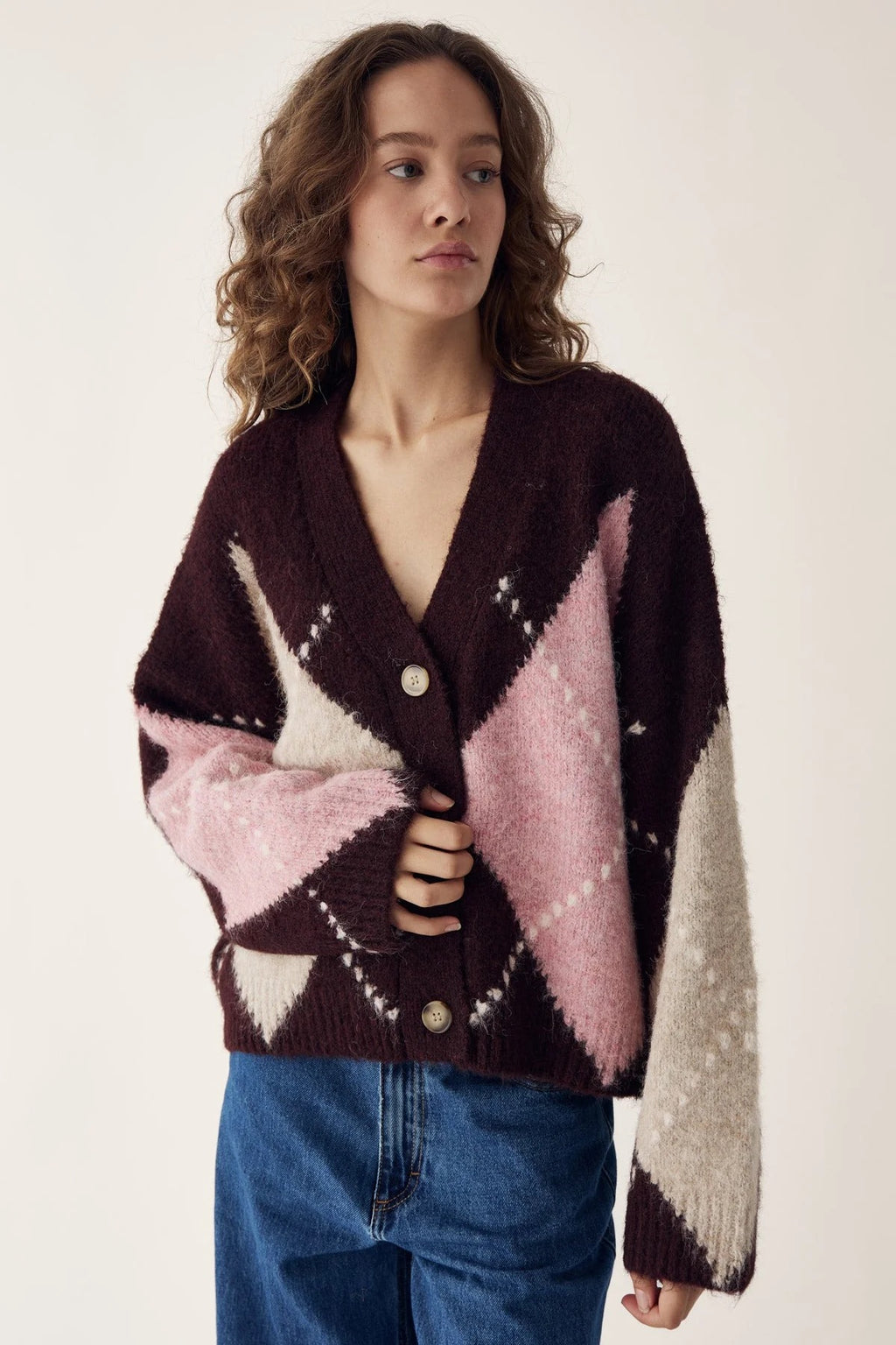 Laiana knit golla frá Noella - Winetating mix