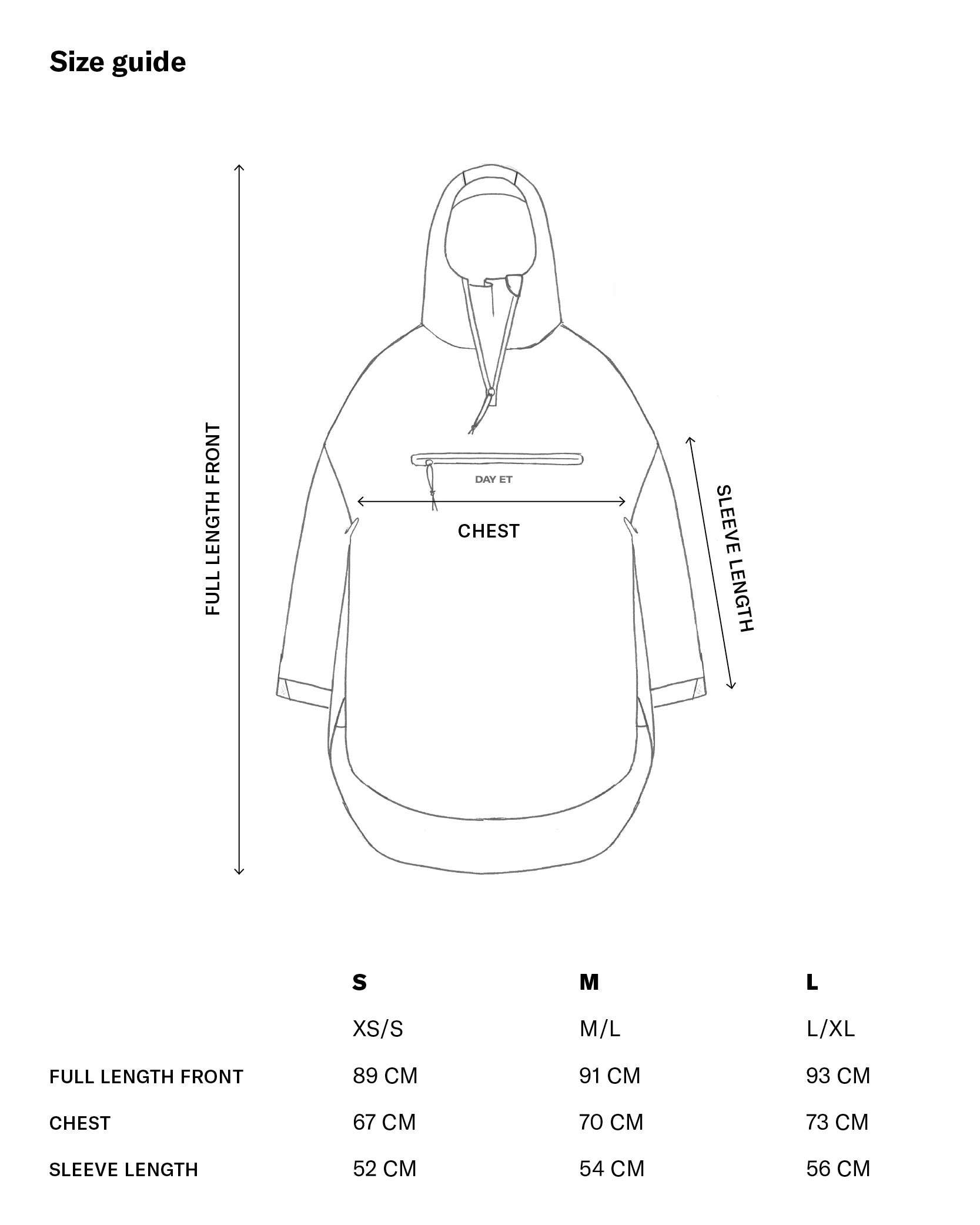 DAY RE- No Rain Anorak - Svartur