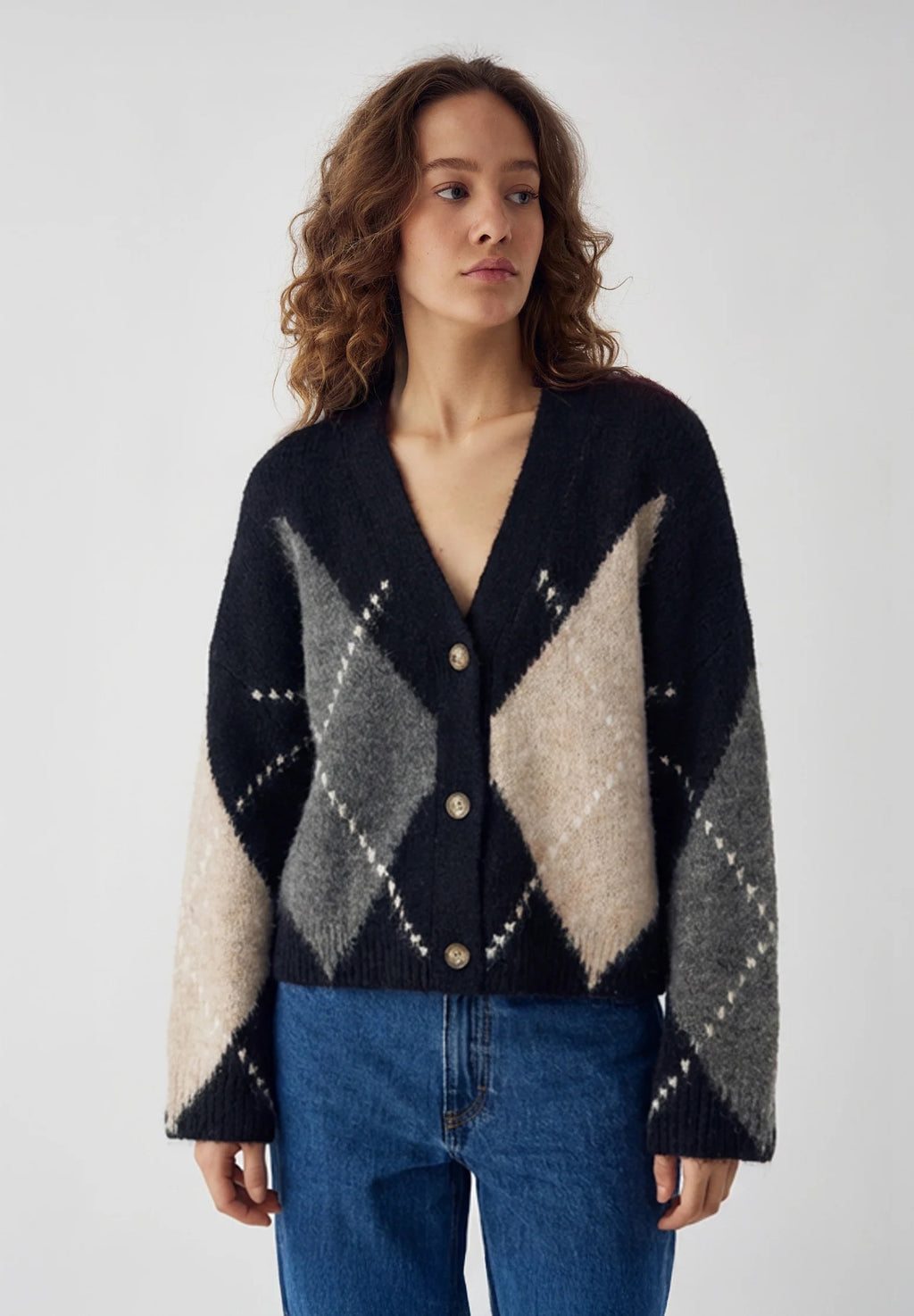 Laiana knit golla frá Noella - Navy mix