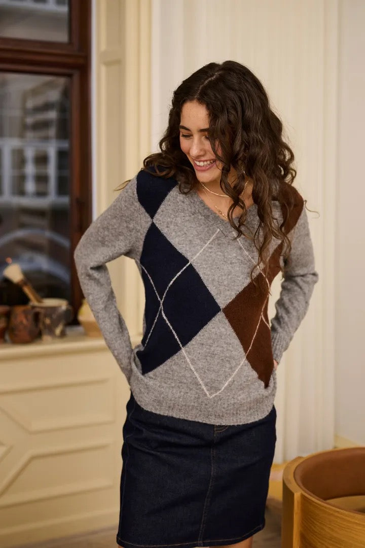Hope peysa frá Cream - Grey melange
