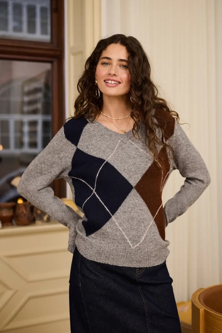 Hope peysa frá Cream - Grey melange