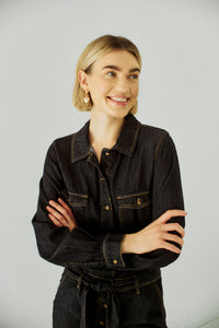 Lisea gallasamfestingur frá Freequent - Black denim