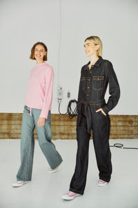 Lisea gallasamfestingur frá Freequent - Black denim