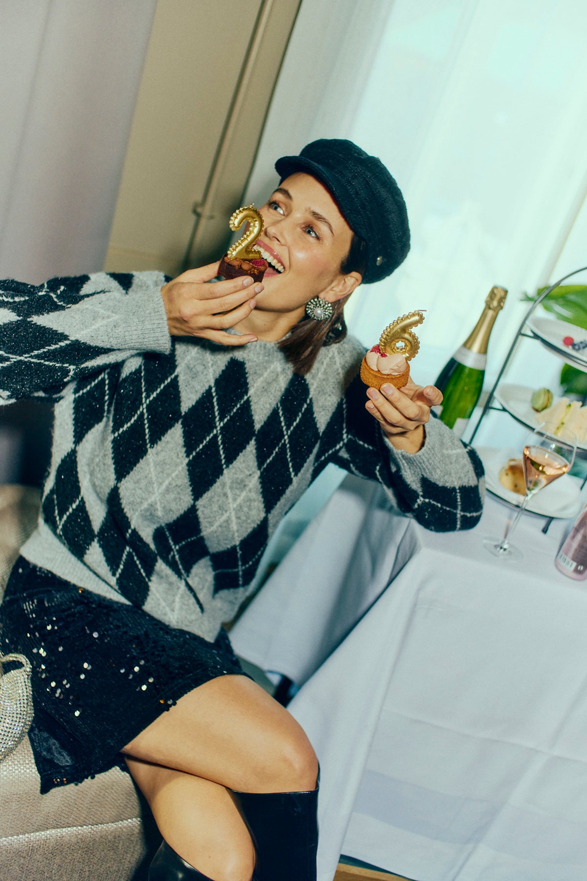 Vesper peysa  frá Freequent - Medium Grey Mel. w. Black