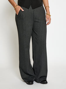 Kendall buxur   frá Peppercorn - Dark grey melange