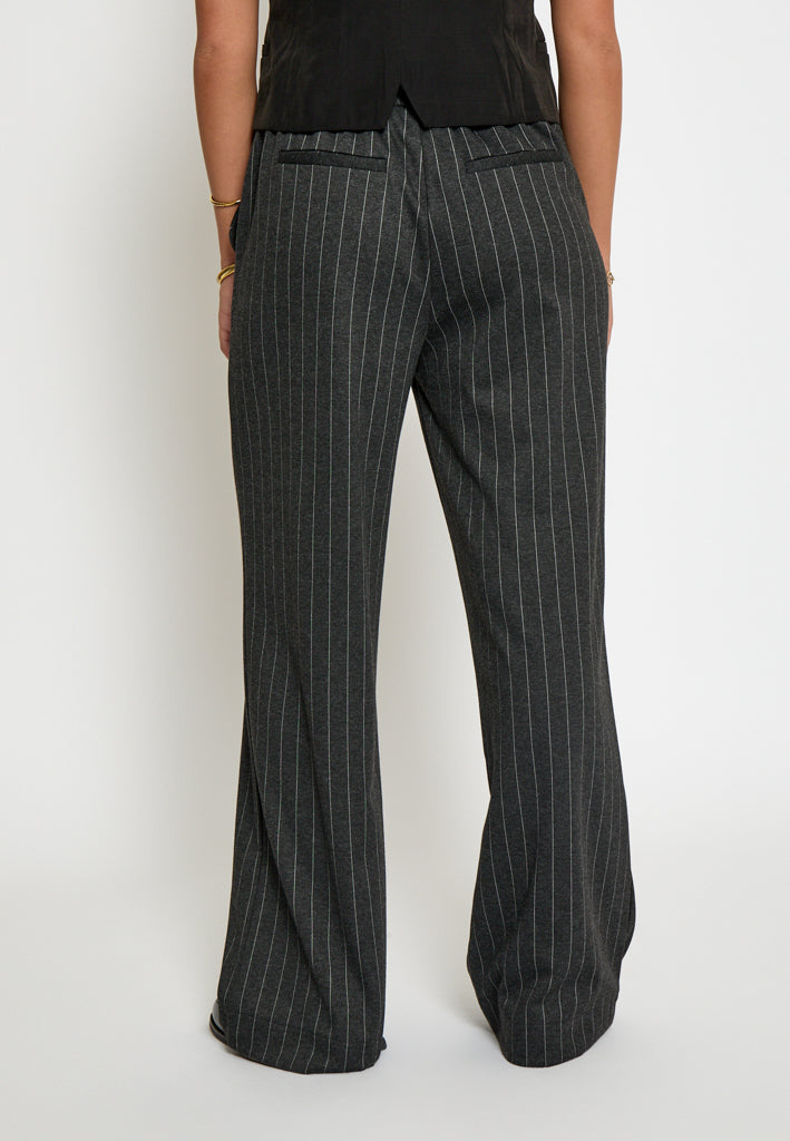 Kendall buxur   frá Peppercorn - Dark grey melange