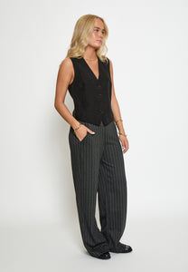 Kendall buxur   frá Peppercorn - Dark grey melange