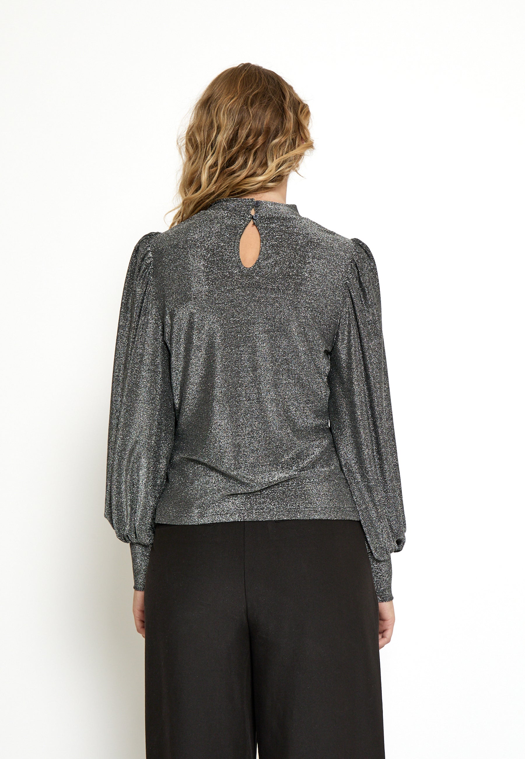 Lucina blússa frá Peppercorn - Light grey metal