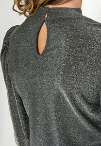 Lucina blússa frá Peppercorn - Light grey metal