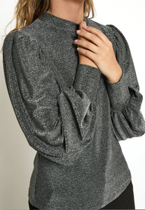 Lucina blússa frá Peppercorn - Light grey metal