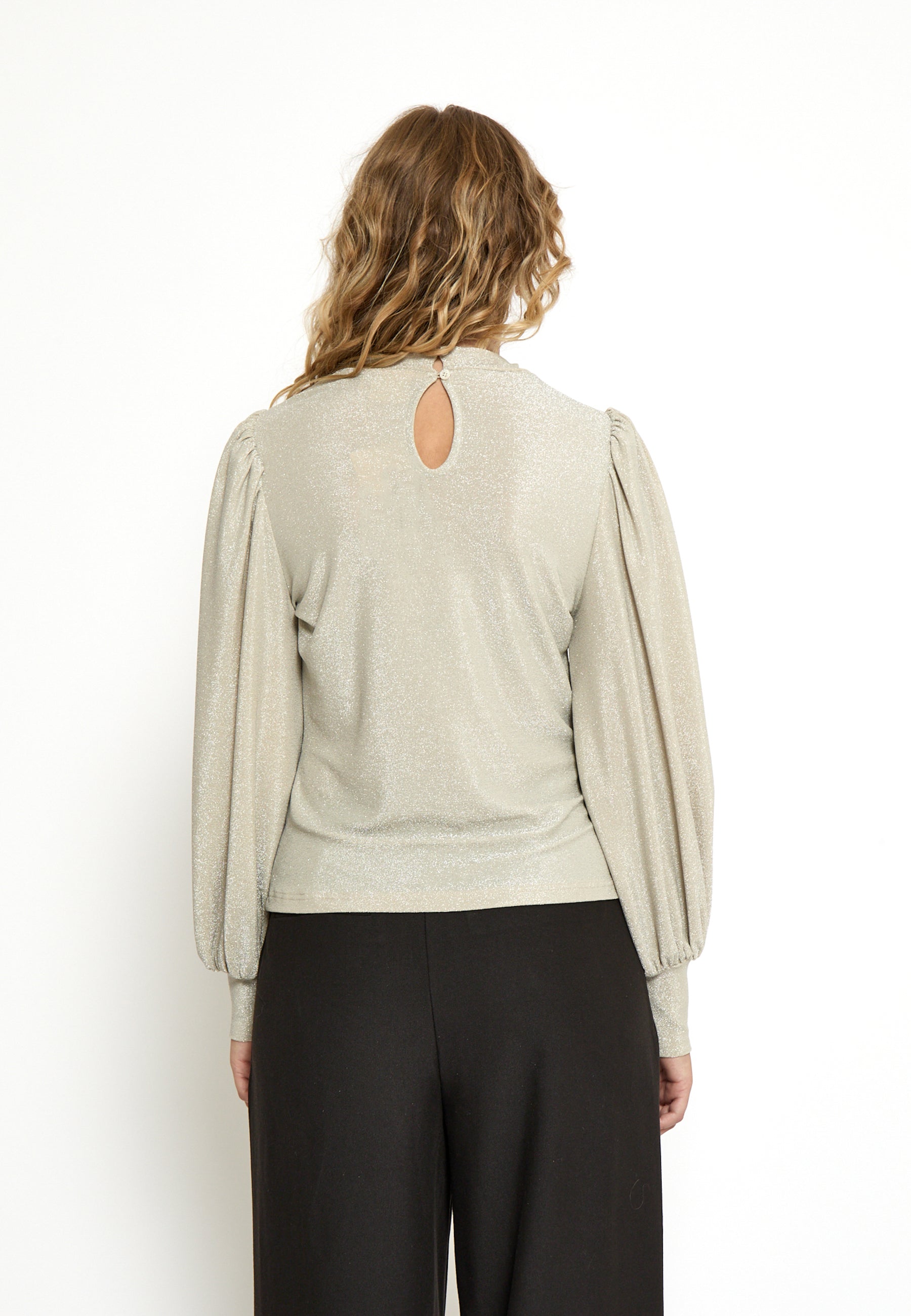 Lucina blússa frá Peppercorn - Sand metal