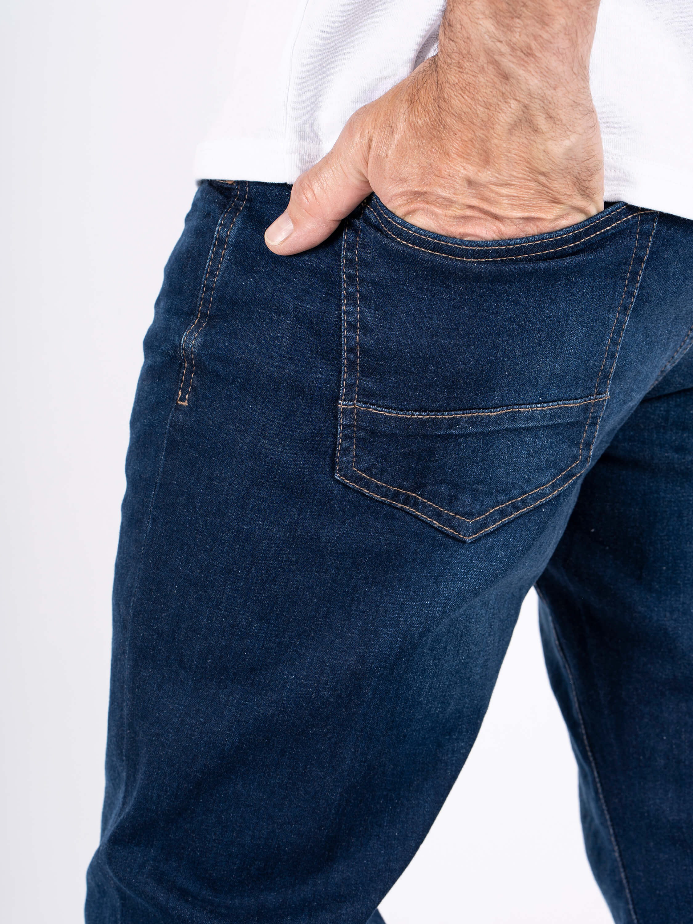 Robbie gallabuxur frá PRE END -Blue wash denim