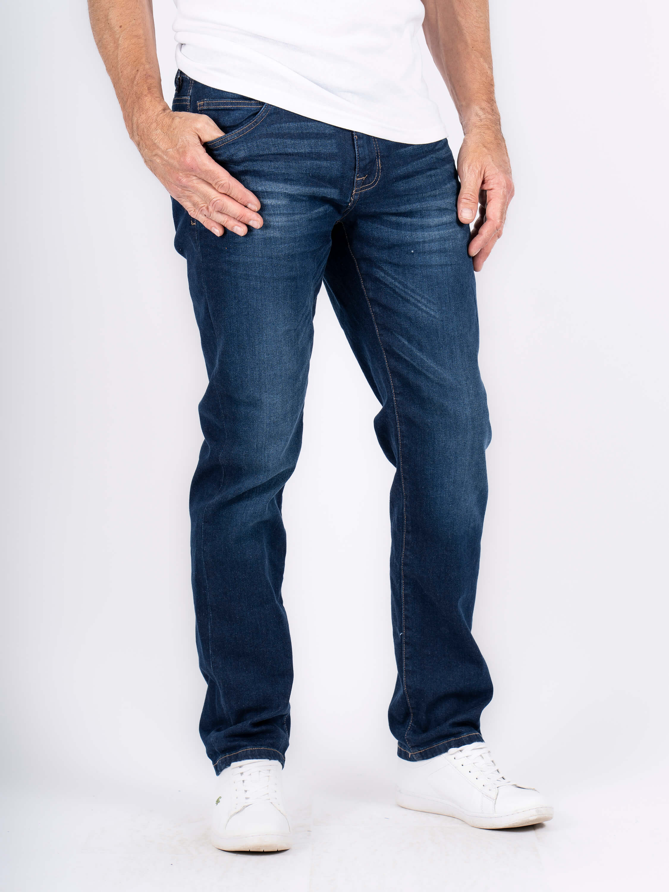 Robbie gallabuxur frá PRE END -Blue wash denim
