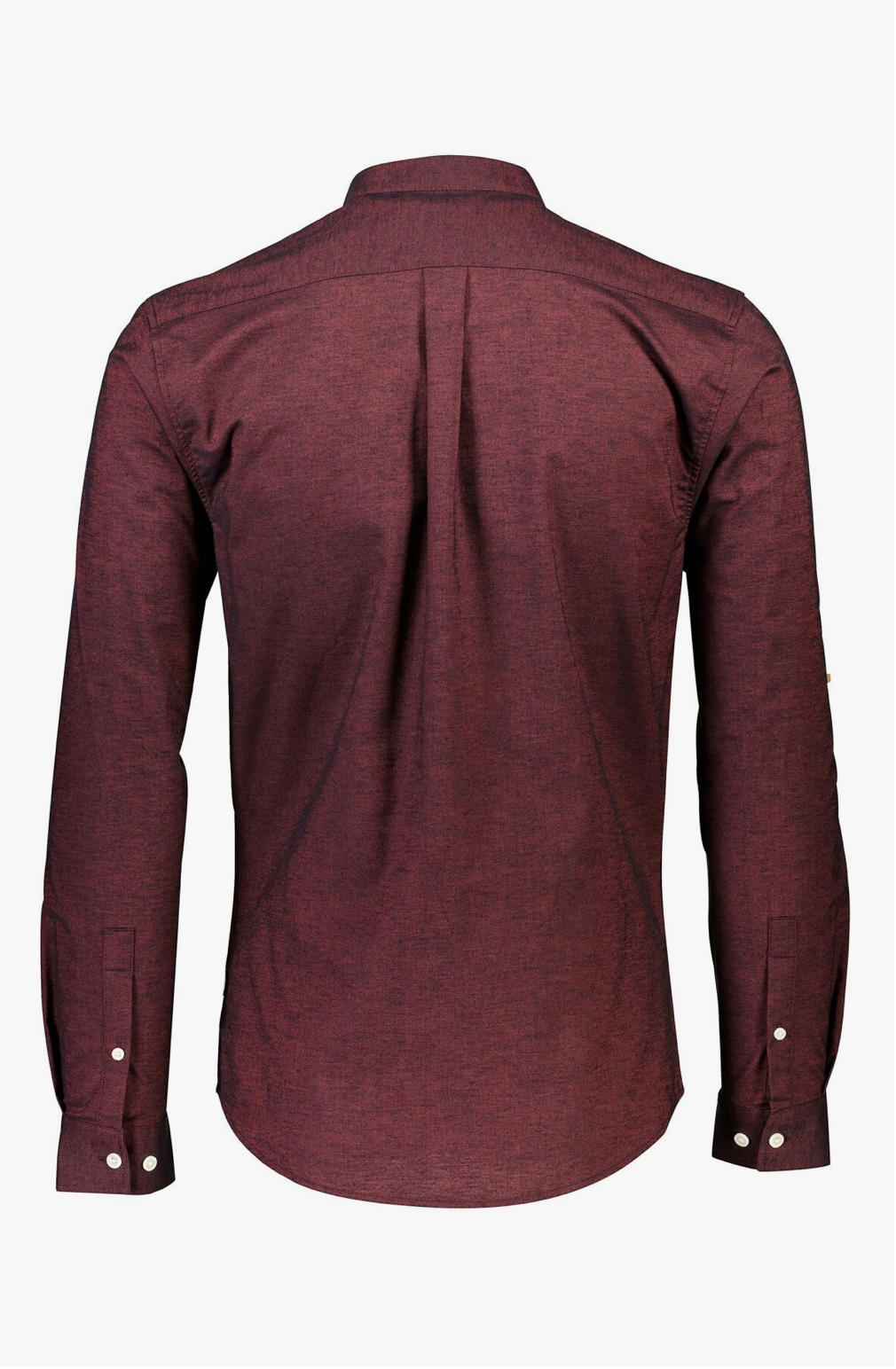 Oxford mandarin superflex skyrta frá Lindbergh með kínakraga - Deep red mix