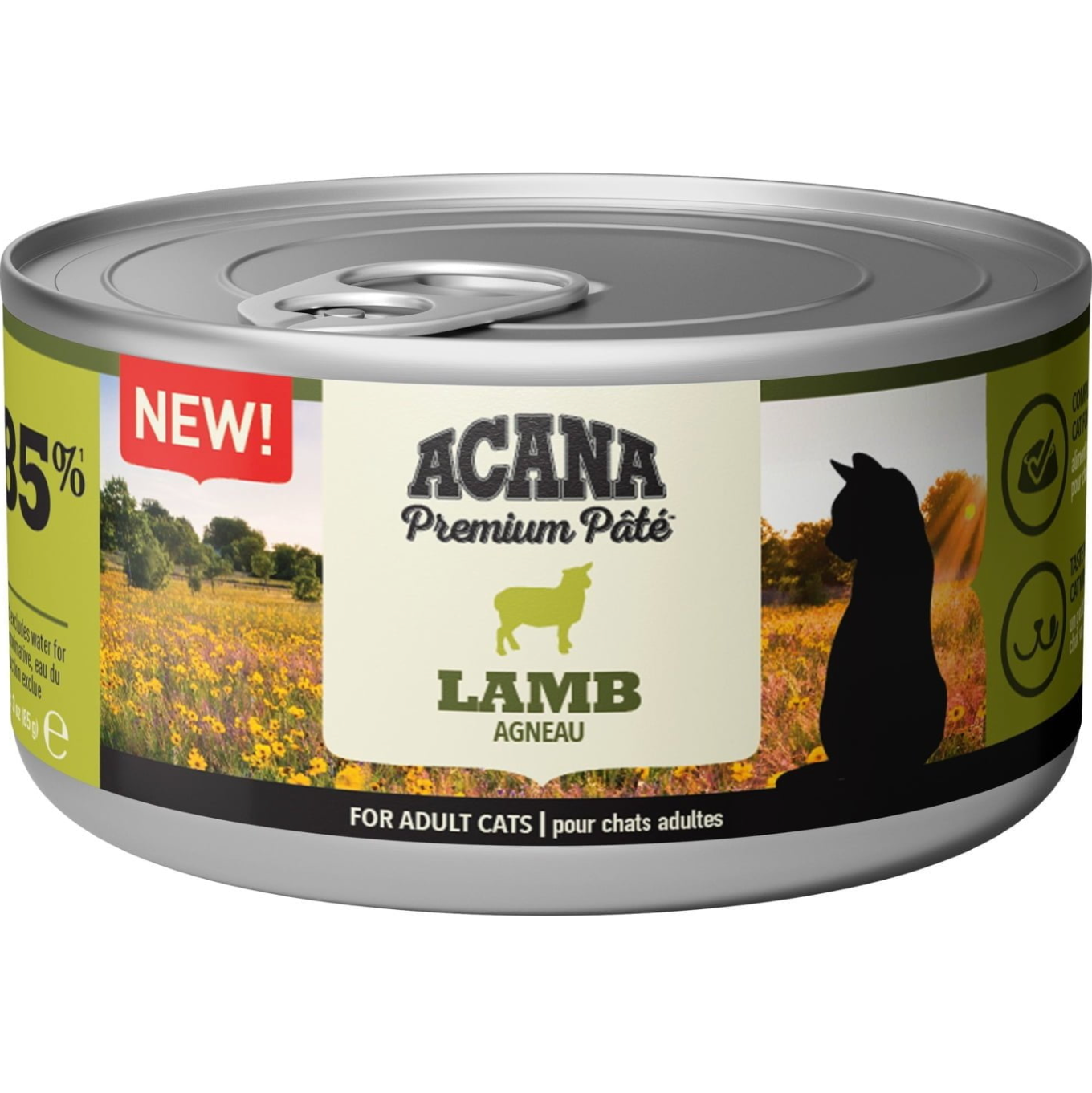 Acana blautfóður fyrir kisur,  lamb 85g